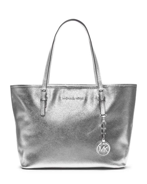 michael kors handtasvhe|Michael Kors silver satchel handbag.